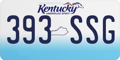 KY license plate 393SSG