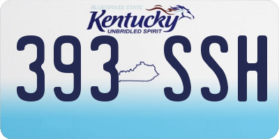KY license plate 393SSH