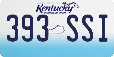 KY license plate 393SSI