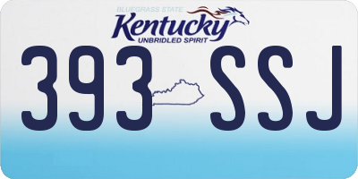 KY license plate 393SSJ