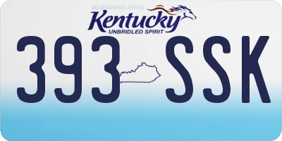 KY license plate 393SSK