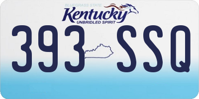 KY license plate 393SSQ