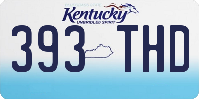 KY license plate 393THD