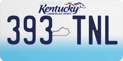 KY license plate 393TNL
