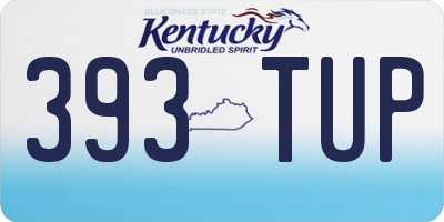 KY license plate 393TUP