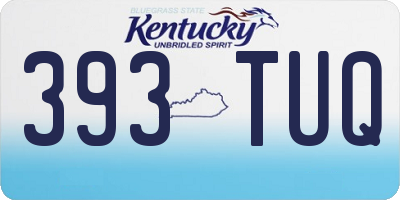 KY license plate 393TUQ