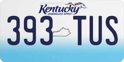 KY license plate 393TUS