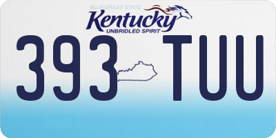 KY license plate 393TUU
