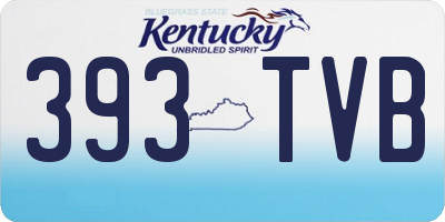 KY license plate 393TVB