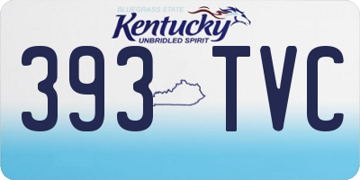 KY license plate 393TVC