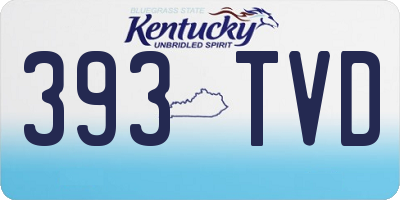 KY license plate 393TVD