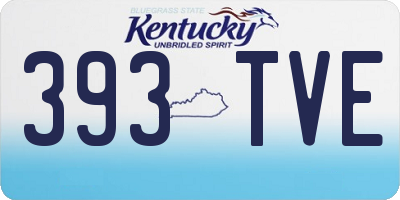 KY license plate 393TVE
