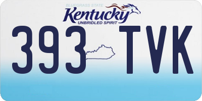 KY license plate 393TVK