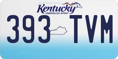 KY license plate 393TVM