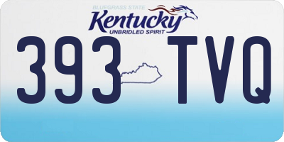 KY license plate 393TVQ