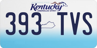 KY license plate 393TVS