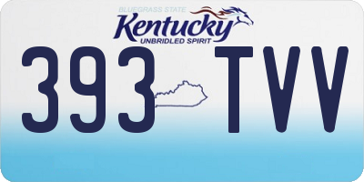 KY license plate 393TVV