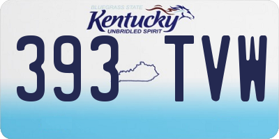 KY license plate 393TVW