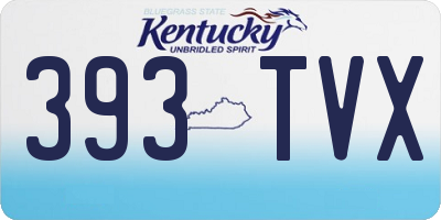 KY license plate 393TVX