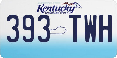 KY license plate 393TWH