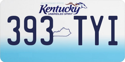 KY license plate 393TYI