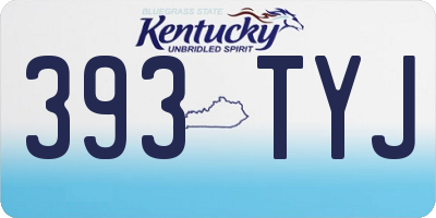 KY license plate 393TYJ