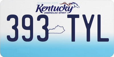 KY license plate 393TYL