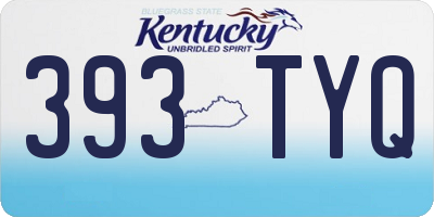 KY license plate 393TYQ