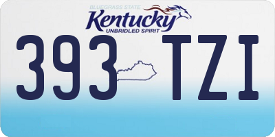 KY license plate 393TZI