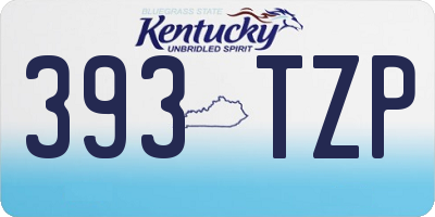 KY license plate 393TZP