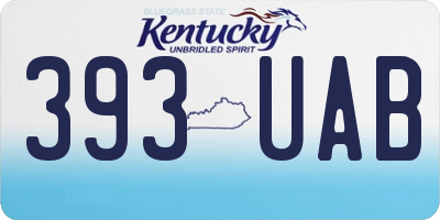 KY license plate 393UAB