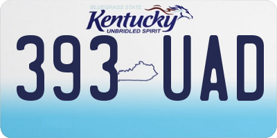 KY license plate 393UAD