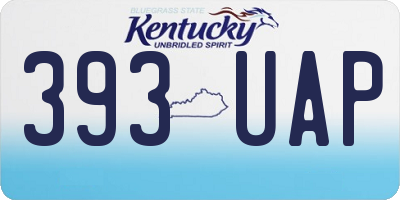 KY license plate 393UAP