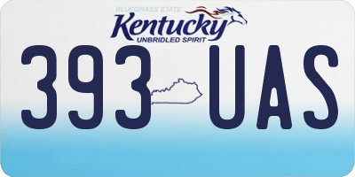 KY license plate 393UAS