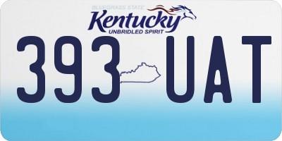 KY license plate 393UAT