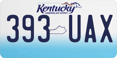 KY license plate 393UAX