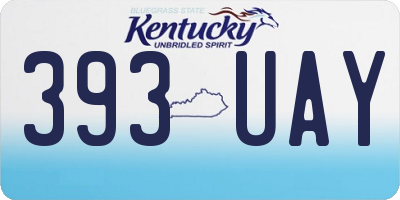 KY license plate 393UAY