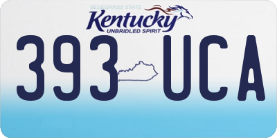 KY license plate 393UCA