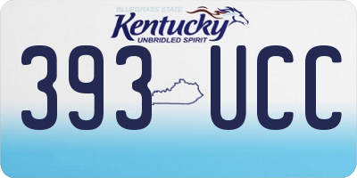 KY license plate 393UCC