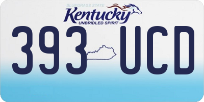 KY license plate 393UCD