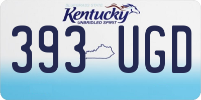KY license plate 393UGD