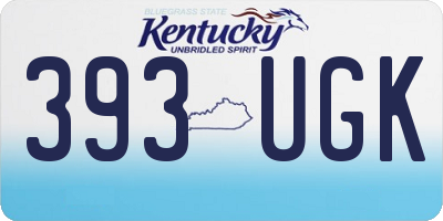KY license plate 393UGK
