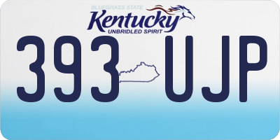 KY license plate 393UJP