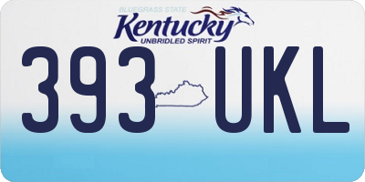 KY license plate 393UKL