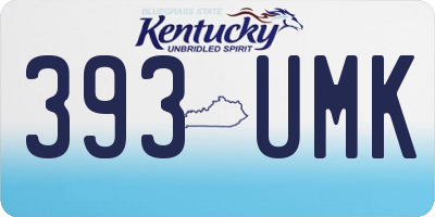 KY license plate 393UMK