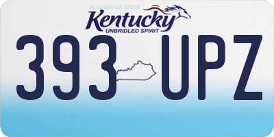 KY license plate 393UPZ
