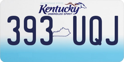 KY license plate 393UQJ