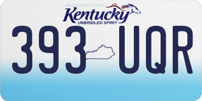 KY license plate 393UQR