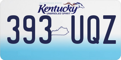 KY license plate 393UQZ