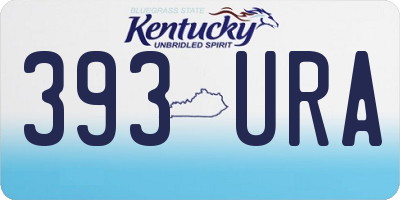 KY license plate 393URA